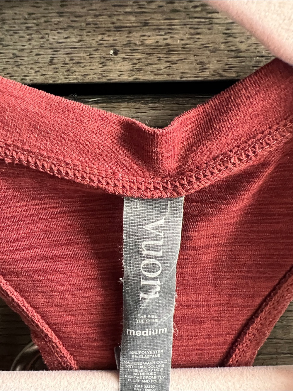 Vuori Lux Performance Racerback Tank Top - Terracotta / Burnt Sienna - Picture 2 of 4